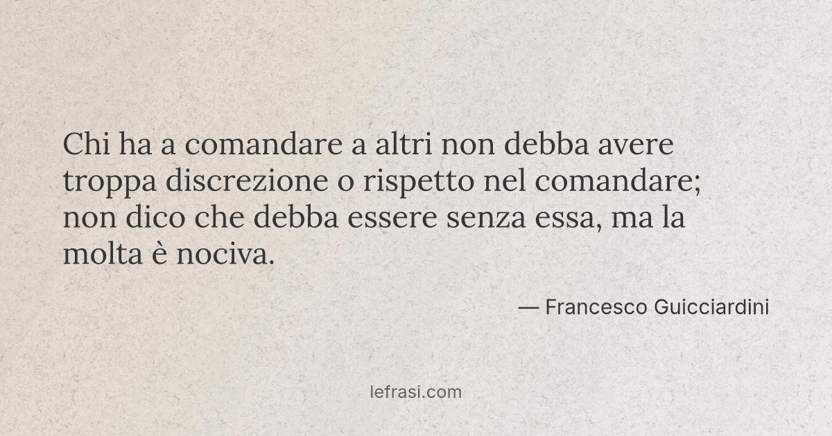 vuol essere il solo a comandare