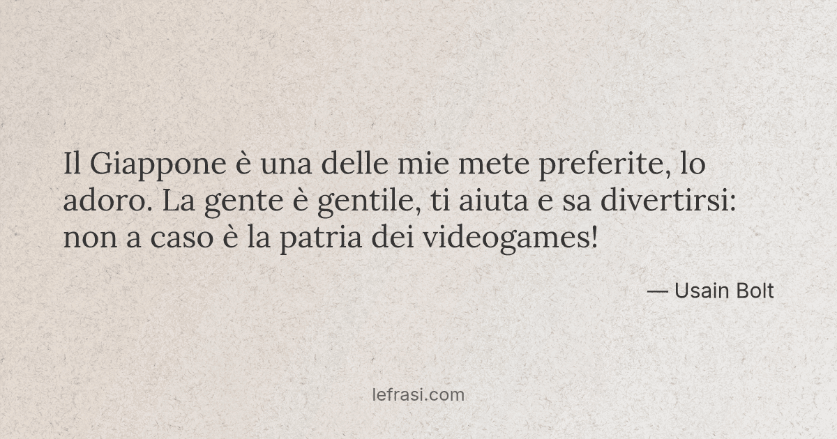 Il Giappone è una delle mie mete preferite lo adoro La ...