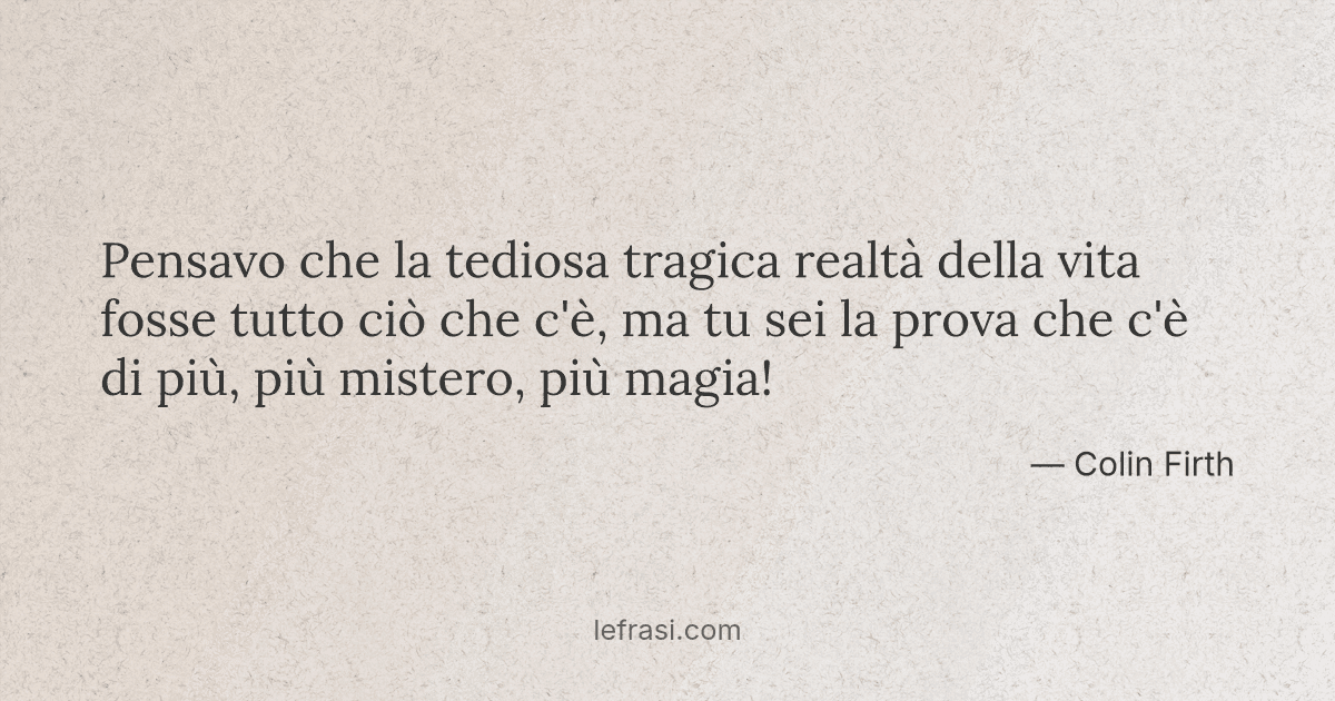 Pensavo Che Era O Che Fosse
