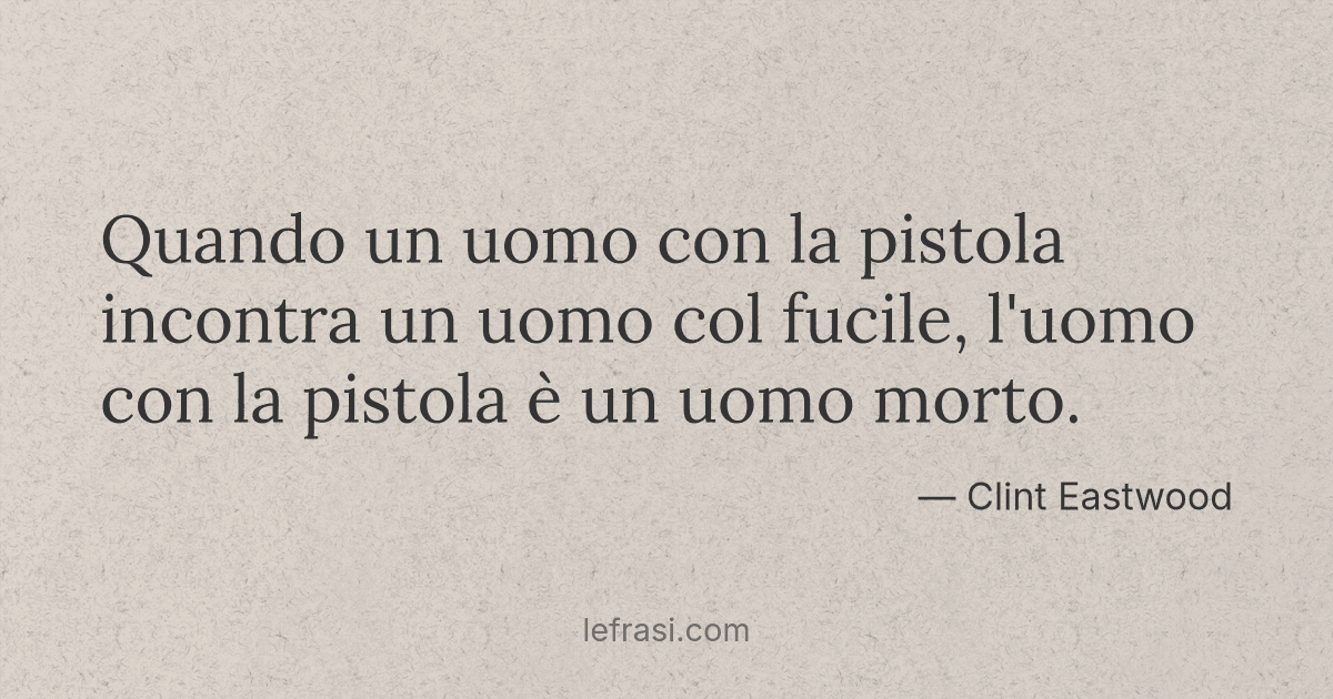 quando un uomo col crocifisso incontra un uomo con la pistola