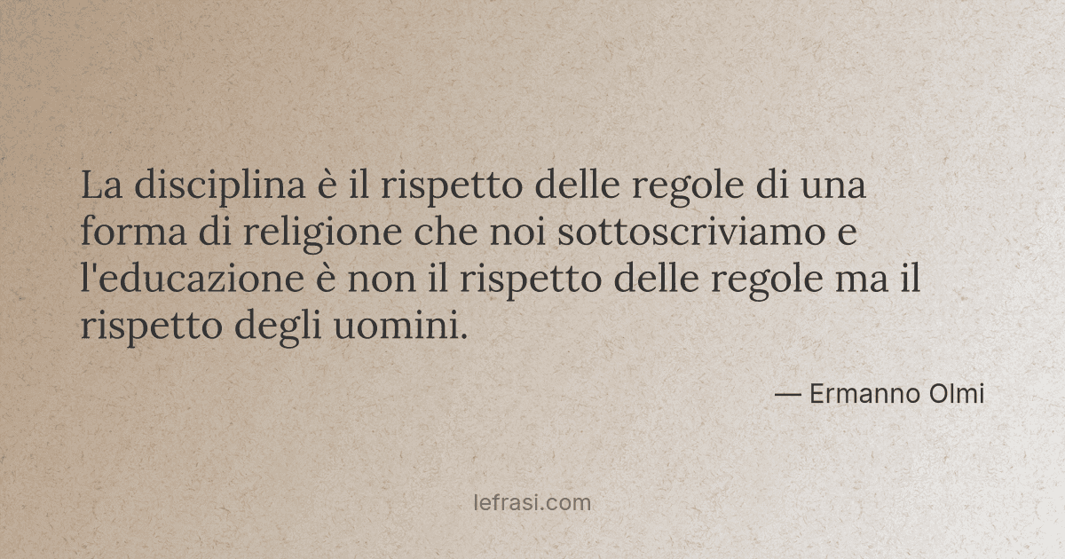 La Disciplina E Il Rispetto Delle Regole Di Una Forma Di