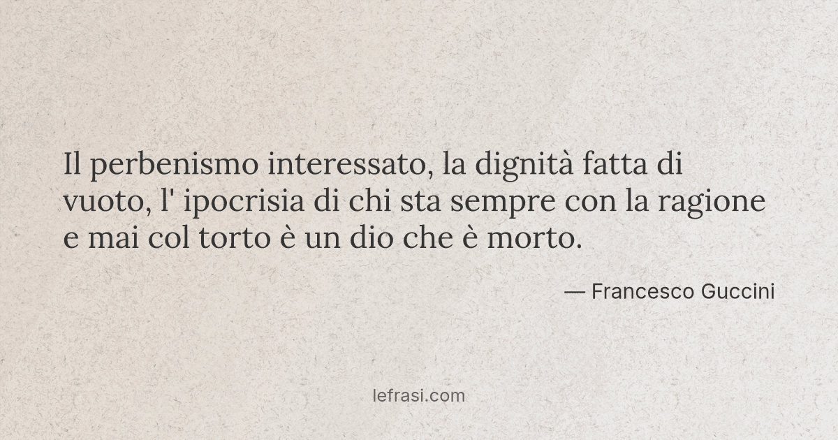 Il Perbenismo Interessato La Dignita Fatta Di Vuoto L