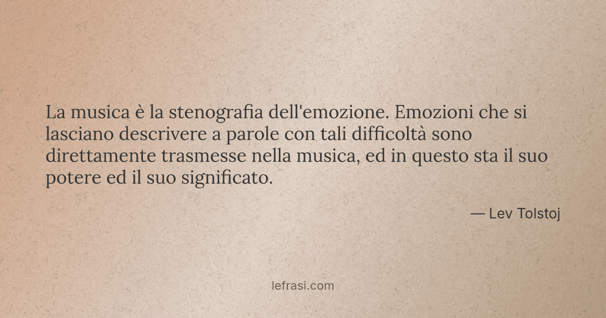 La Musica E La Stenografia Dell Emozione Emozioni Che S