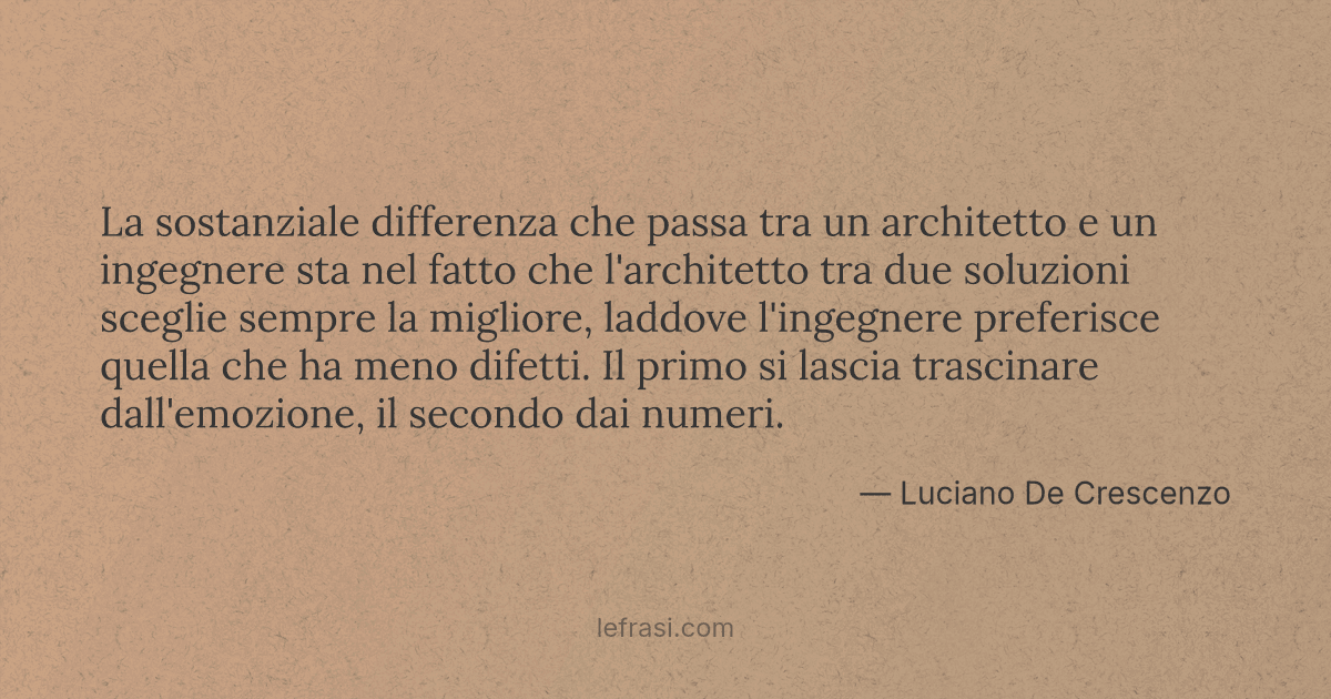 La Sostanziale Differenza Che Passa Tra Un Architetto E U