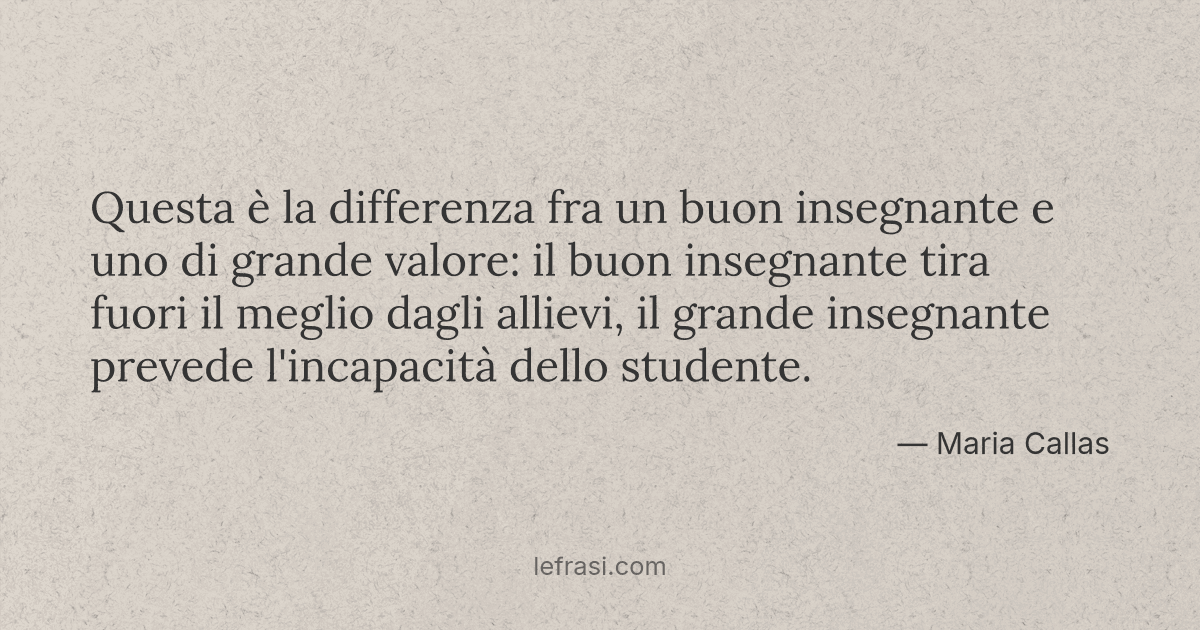 Questa è la differenza fra un