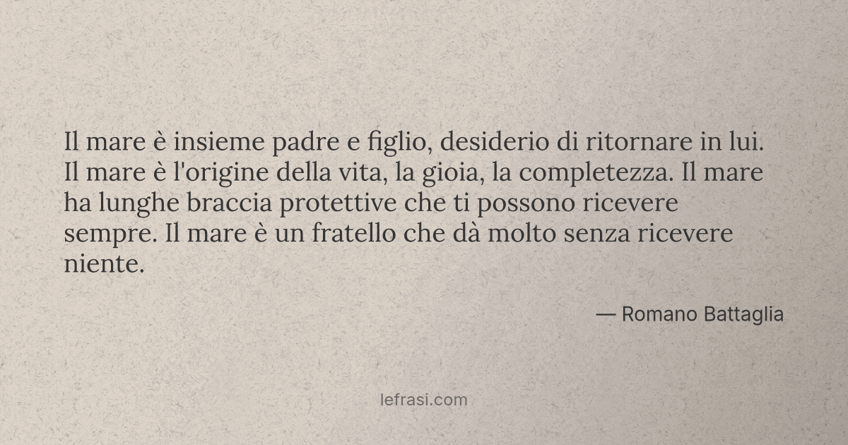 Il Mare E Insieme Padre E Figlio Desiderio Di Ritornare