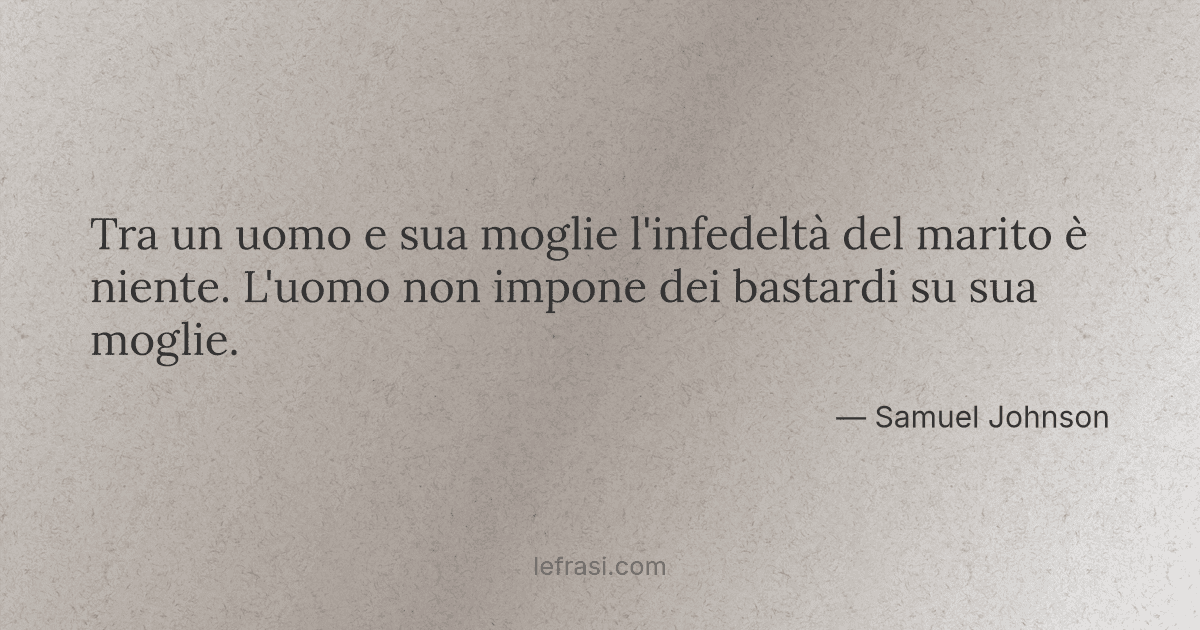 Tra Un Uomo E Sua Moglie L Infedelta Del Marito E Nient