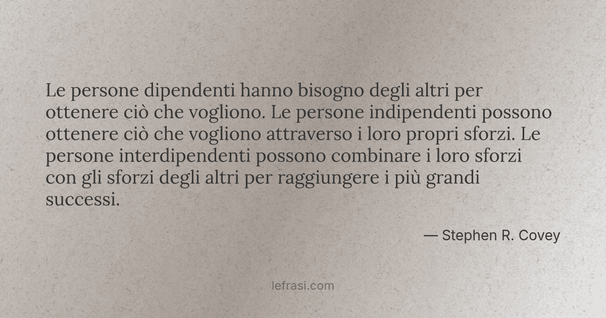 Le Persone Dipendenti Hanno Bisogno Degli Altri Per Otten